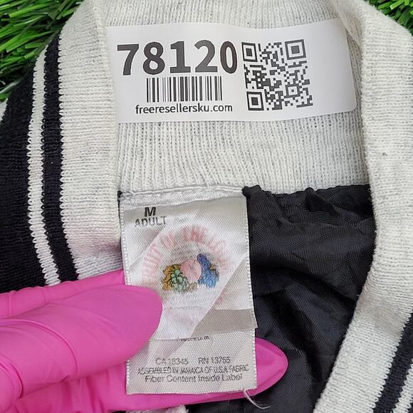 Vintage Fruit-Of-The-Loom Blank Jacket Medium 22x22 Varsity - Picture 8 of 12